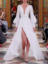 LOOK 4 Vestito da sposa USTRAL realizzato in crepe