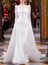 LOOK 21 VAMBOLA Wedding Dress (WITHOUT TRAIN) made of crepe and organza