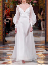 LOOK 10 Abito da sposa elegante VACHERI realizzato in organza di seta