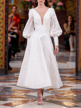LOOK 11 Vestito da sposa VASILEA realizzato in organza devoré.