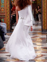 LOOK 14 Abito da sposa VASILEY realizzato in crepe