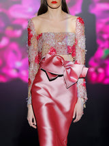 Top Crop LOBY | Embroidered tulle top