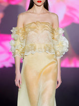 Top Crop LOREL | En chantilly y garza de seda