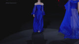 LOOK 23 JACOLIER Dress | Party dress made of royal blue silk chiffon and Swarovski crystals