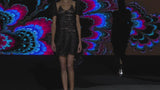 LOOK 23 HAMLET | Black ruffled organza dress