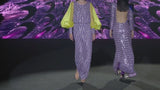 LOOK 23 ILIUM Y INGA | Blouse and skirt embroidered in lilac color