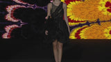 LOOK 18 HYMAN | Dress in embroidered mesh and black organza