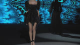 LOOK 27 HANA | Black ruffled organza dress
