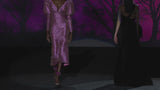 LOOK 14 HAMITIE | Dress in embroidered tattoo with pink background