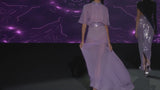 LOOK 28 ILBOSCO | Long party dress in amethyst chiffon