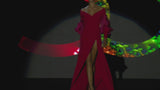 LOOK 1 HONORIS | Party dress in crepe and geranium organza