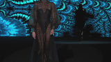 REGARDE 26 HEVANS | Robe en tulle plumeti et chantilly noire