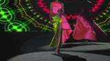 LOOK 39 ISMERAL | Midi party dress in salmon mikado and green martelé