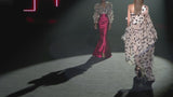 LOOK 2 IZAR - IBATINA | Printed chiffon ruffle blouse and mermaid skirt