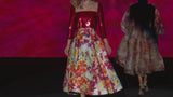 LOOK 11 Top Crop KER and KASIA Skirt | Crop top made of sequins and midi skirt with gores