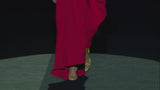 Look 24 DALITA | Red crepe dress and asymmetric skirt