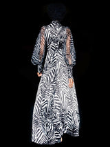 CEYLAN | Satin estampado cebra blanco y negro de Hannibal Laguna