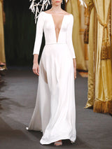 Vestido TALENTI de Hannibal Laguna Couture. Vestido de Novia en crepe color natural.