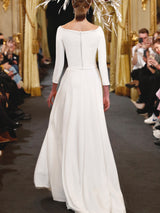 Vestido TALENTI de Hannibal Laguna Couture. Vestido de Novia en crepe color natural.