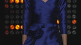 LOOK 8 BELARDI | Vestido cocktail en mikado pique azul