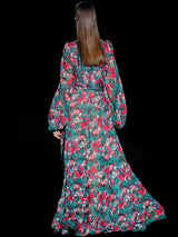Vestido largo de fiesta plumeti de Hannibal Laguna