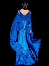 CAMERON | Vestido imperio asimetrico en gasa de seda  de Hannibal Laguna