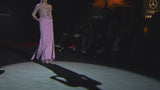 Look 36 CASTELI | Cuerpo bordado en cristal rosa y negro