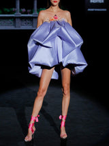 LOOK 28 GIANA | Lavender and flower mikado party dress