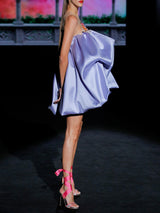 LOOK 28 GIANA | Lavender and flower mikado party dress