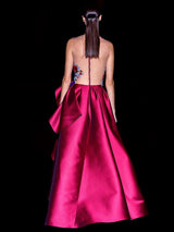 CALYPSO | Vestido con T-shirt en tul bordado en cristal y flores de Hannibal Laguna
