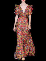 Vestido plumeti estampado floral  de Hannibal Laguna