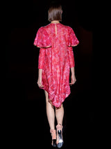 CORALS | Vestido mini tipo A en organza bordada cristal de Hannibal Laguna