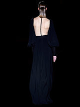 COLUMBUS | Vestido en crepe negro de Hannibal Laguna