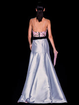 CRYSTAL | cuerpo bordado en cristal rosa y negro de Hannibal Laguna