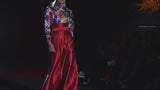 Look 8 CEIBA and CHARLOTE | Blouse in printed satin azaleas