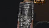 Look 40 CANDELIER | Dress in silver striped lame