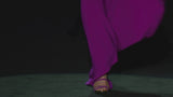 LOOK 4 BUGANVILLA | Vestido largo de fiesta en crepe morado