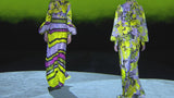 LOOK 11 FOX AND FRISSIA | Striped devoré printed chiffon bodysuit and skirt