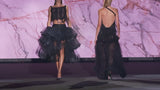 Look 31 XUXA and XIO | Short party dress in black tulle and rhinestones