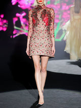 LOOK 21 Vestido LISET | Vestido de fiesta en tul bordado floral con escote corazón y falda vaporosa