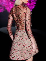 LOOK 21 Vestido LISET | Vestido de fiesta en tul bordado floral con escote corazón y falda vaporosa