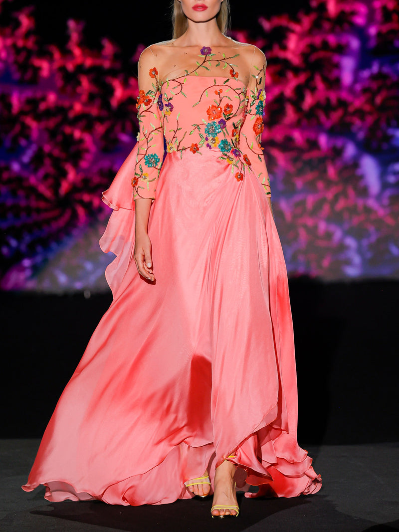 LOOK 31 Vestido KARBELLA| Vestido de fiesta en gasa flamenco con