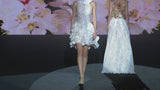 LOOK 9 Vestido LIONTIS | Vestido de fiesta en organza devoré con mangas globo y falda con vuelo