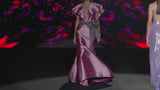 LOOK 30 INDIRA | Vestido de fiesta largo color rosa loto