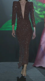 LOOK 27 Dress LARISA | Party dress in embroidered organza with strapless neckline and layered skirt