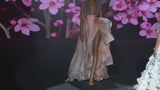 LOOK 13 Vestido LAFERTITI | Vestido de fiesta en organza bordada con escote palabra de honor