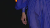 LOOK 19 BLUMETI | Vestido largo de fiesta en gasa azul royal