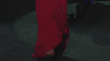 LOOK 13 BELMONTI | Vestido largo en crepe rojo con falda sirena